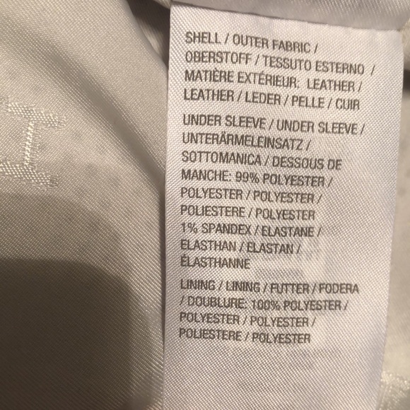 Halston cream color with slight shimmer moto jacket size 2 - Picture 5 of 8